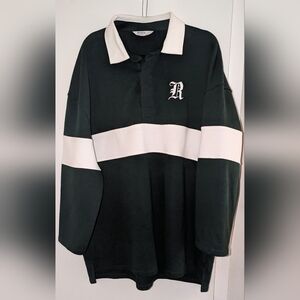 Deep Green and White Polo Shirt